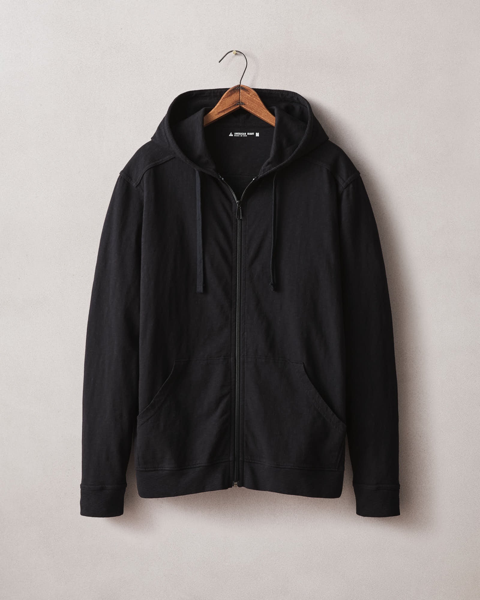 u*a様 PREMIUM WEIGHT ZIP UP HOODIE BLACK Men's Premium Full Zip - Black