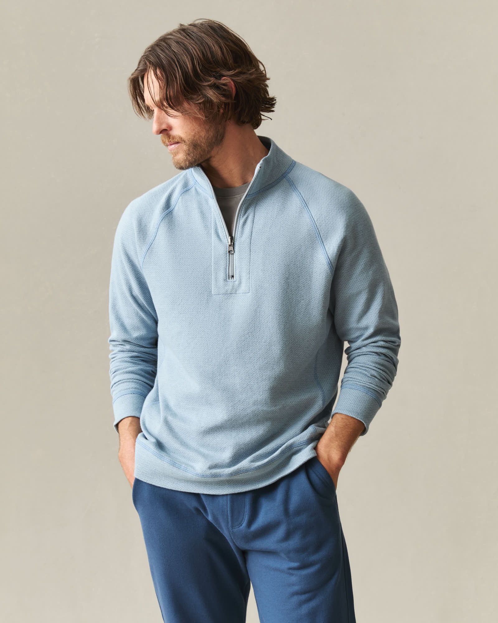 Men's Reversible Half Zip - Mountain Spring