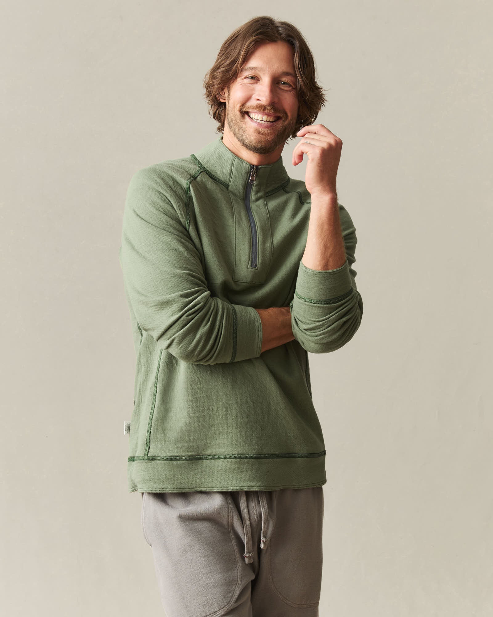 Men's Reversible Half Zip - Olvine