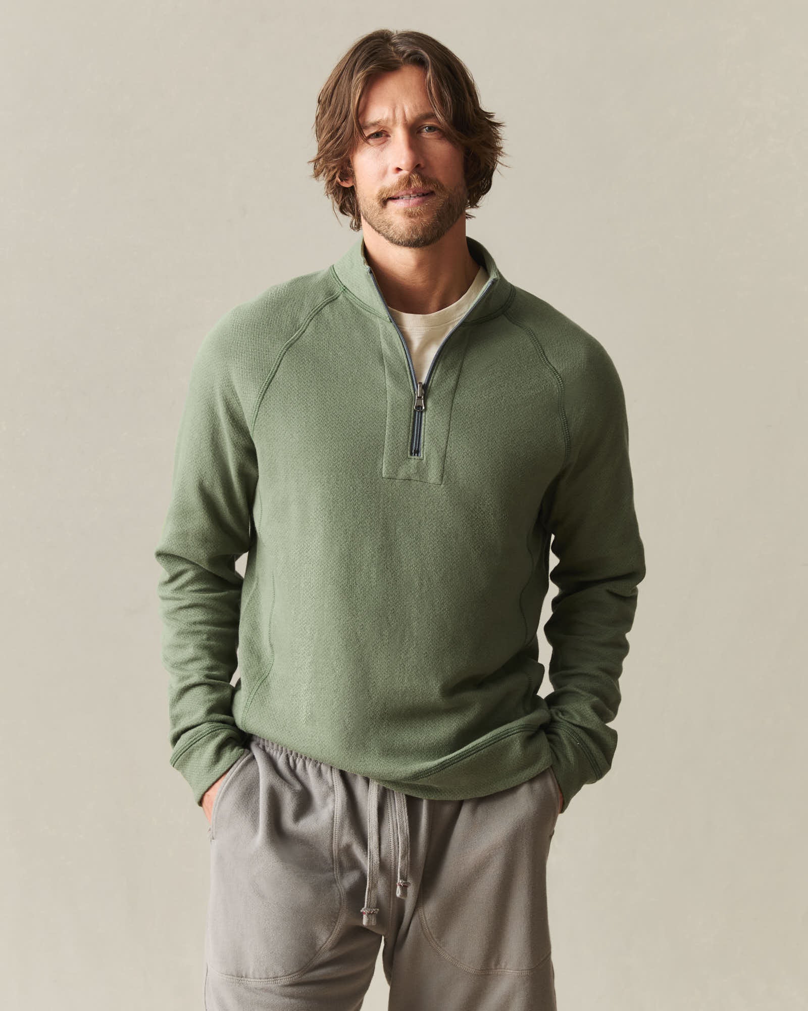 Men's Reversible Half Zip - Olvine