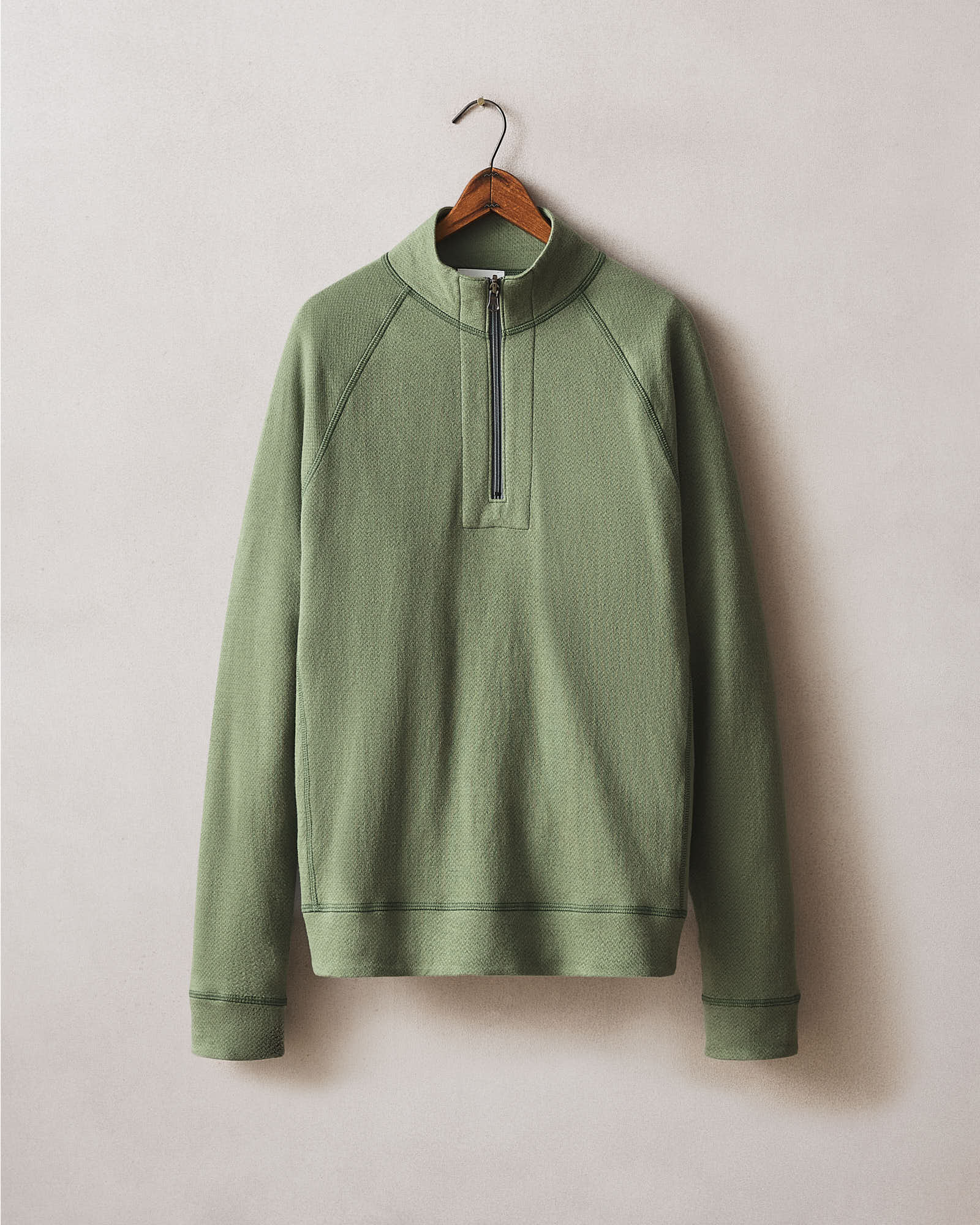 yusz　オリーブ36 Men's Reversible Half Zip - Olvine