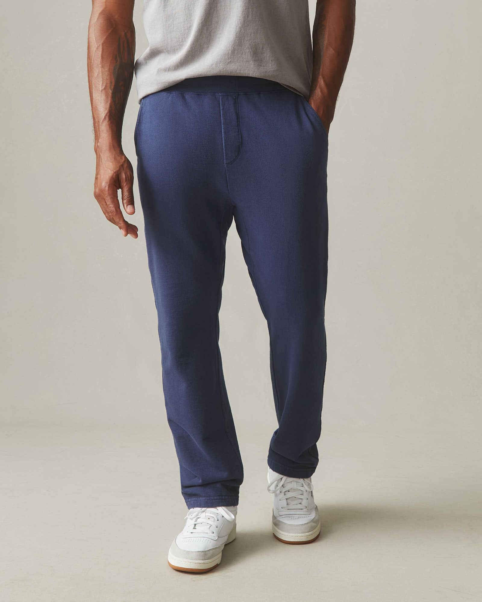 Men's French Terry Straight Pant - True Navy — American Giant — Made in California