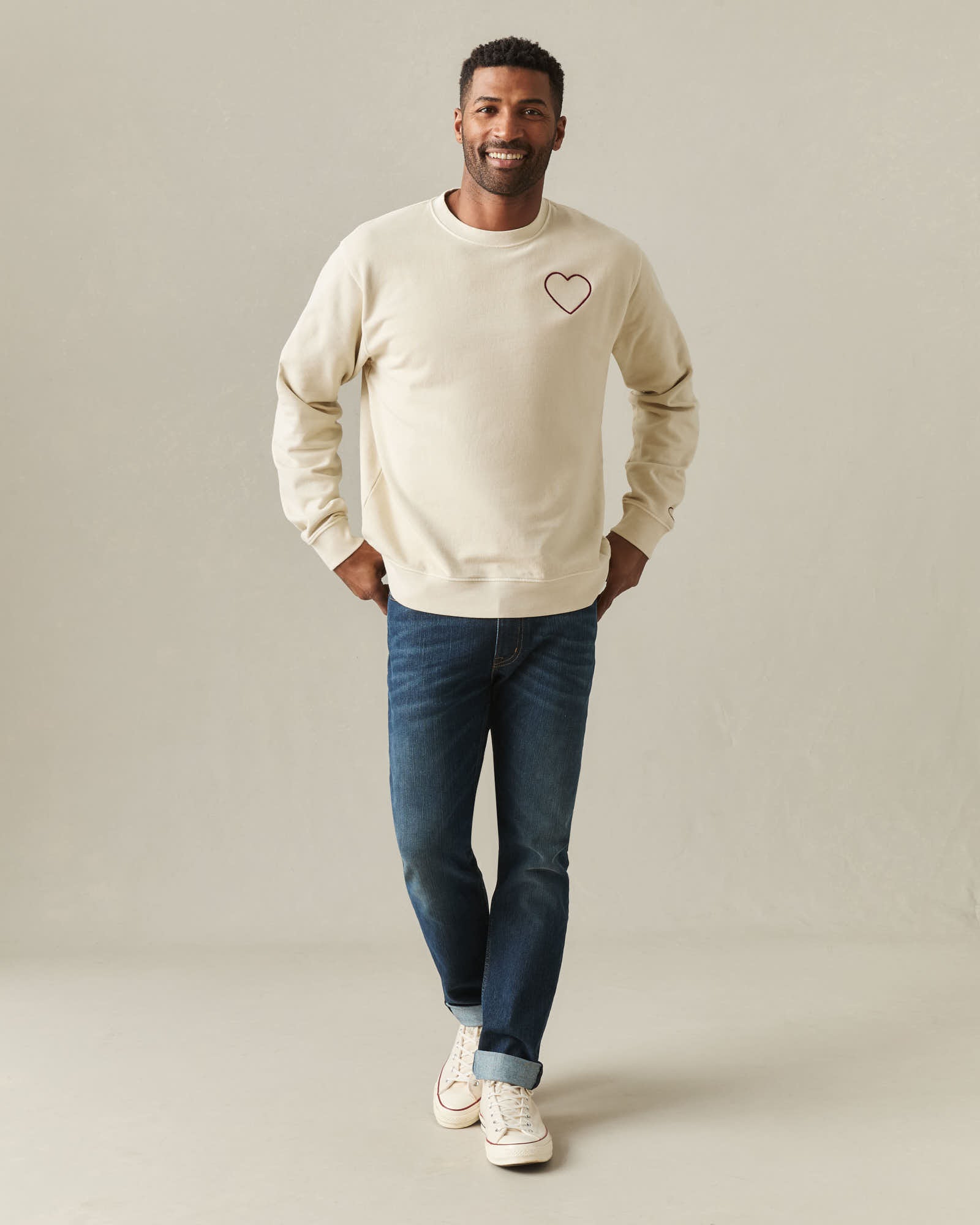 トップス VIVIANO Tiered Tulle Trimmed Sweatshirt Unisex Relaxed French Terry Crew sweatshirt Valentine's Day - Cotton
