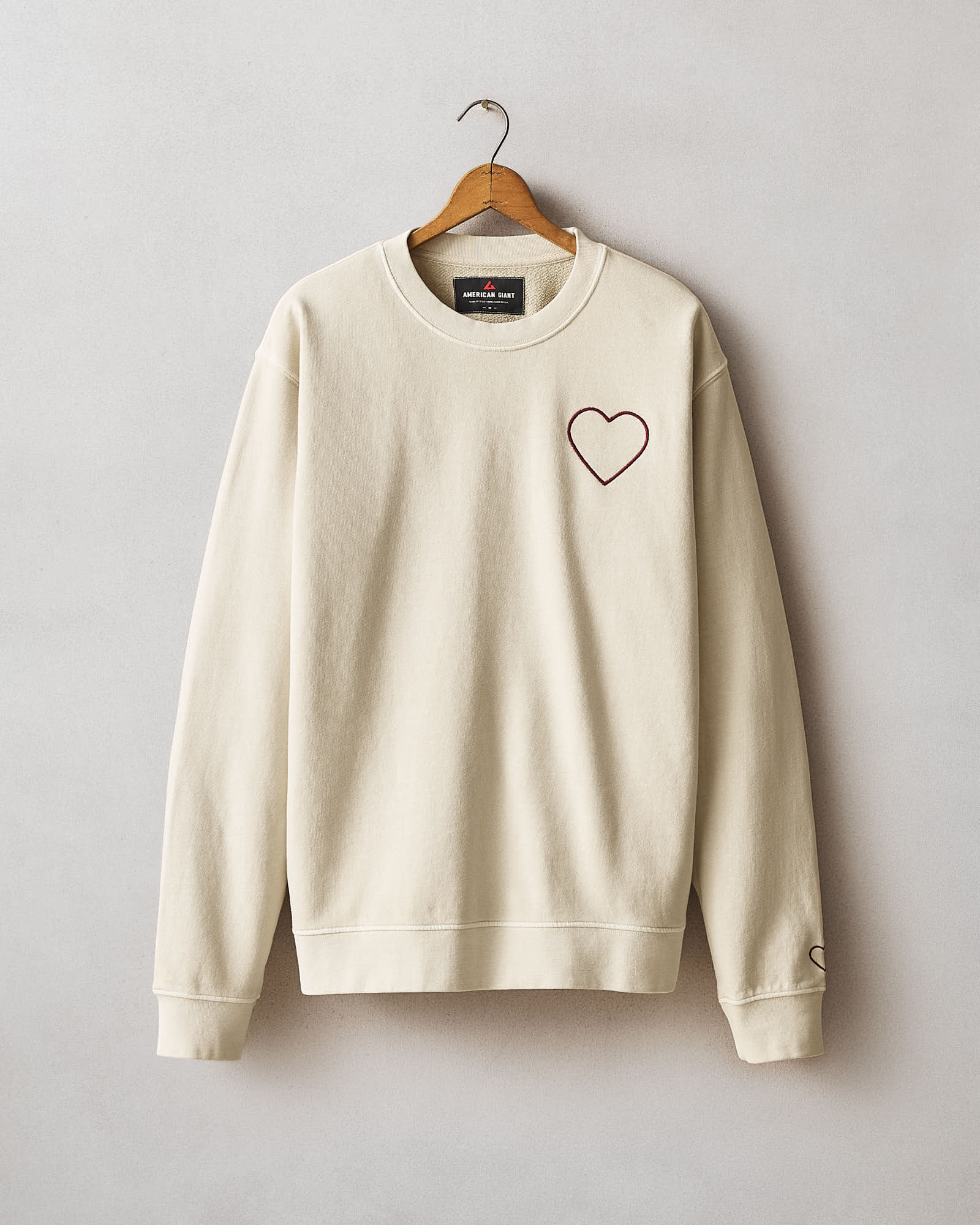 Unisex Relaxed French Terry Crew sweatshirt Valentine's Day - Cotton