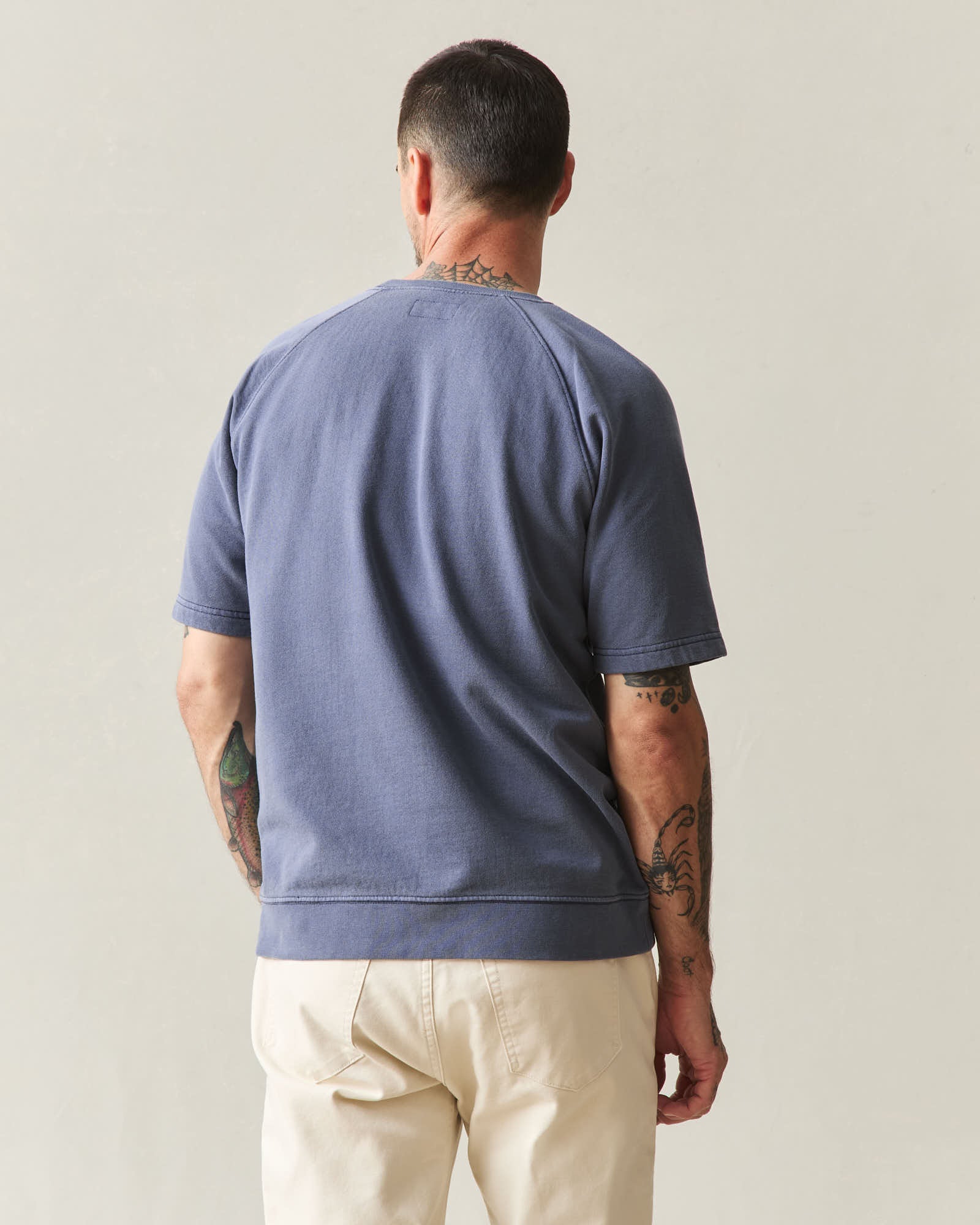 Men's French Terry Tee - Vintage Crown Blue