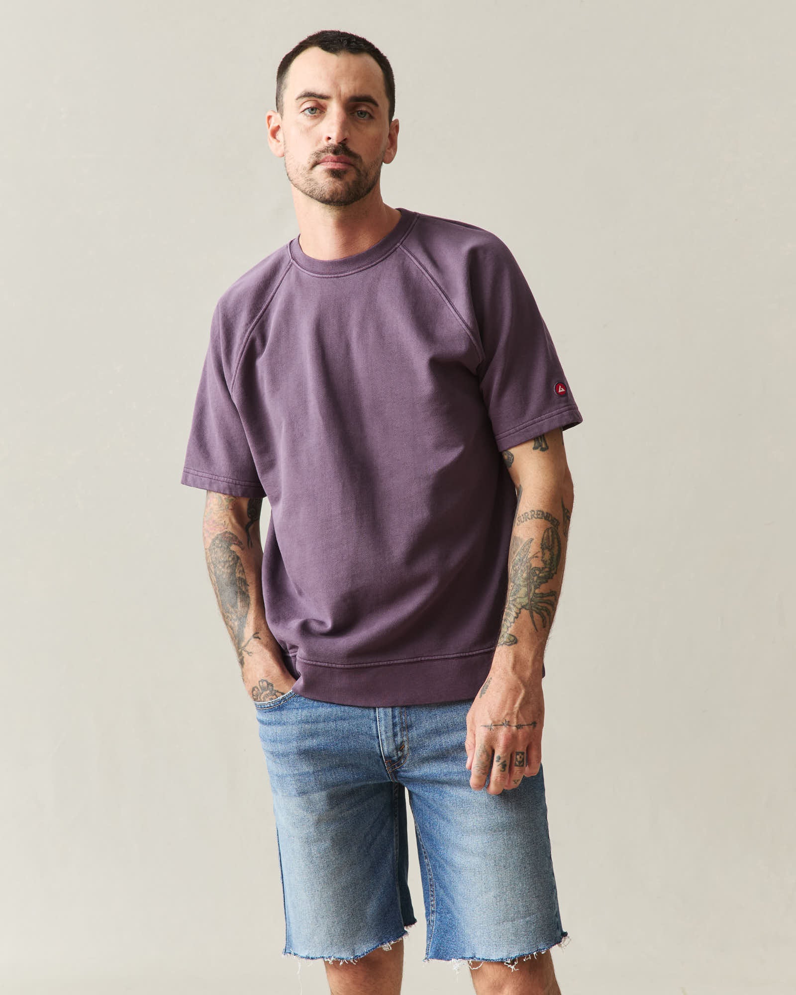 Men's French Terry Tee - Vintage Hortensia