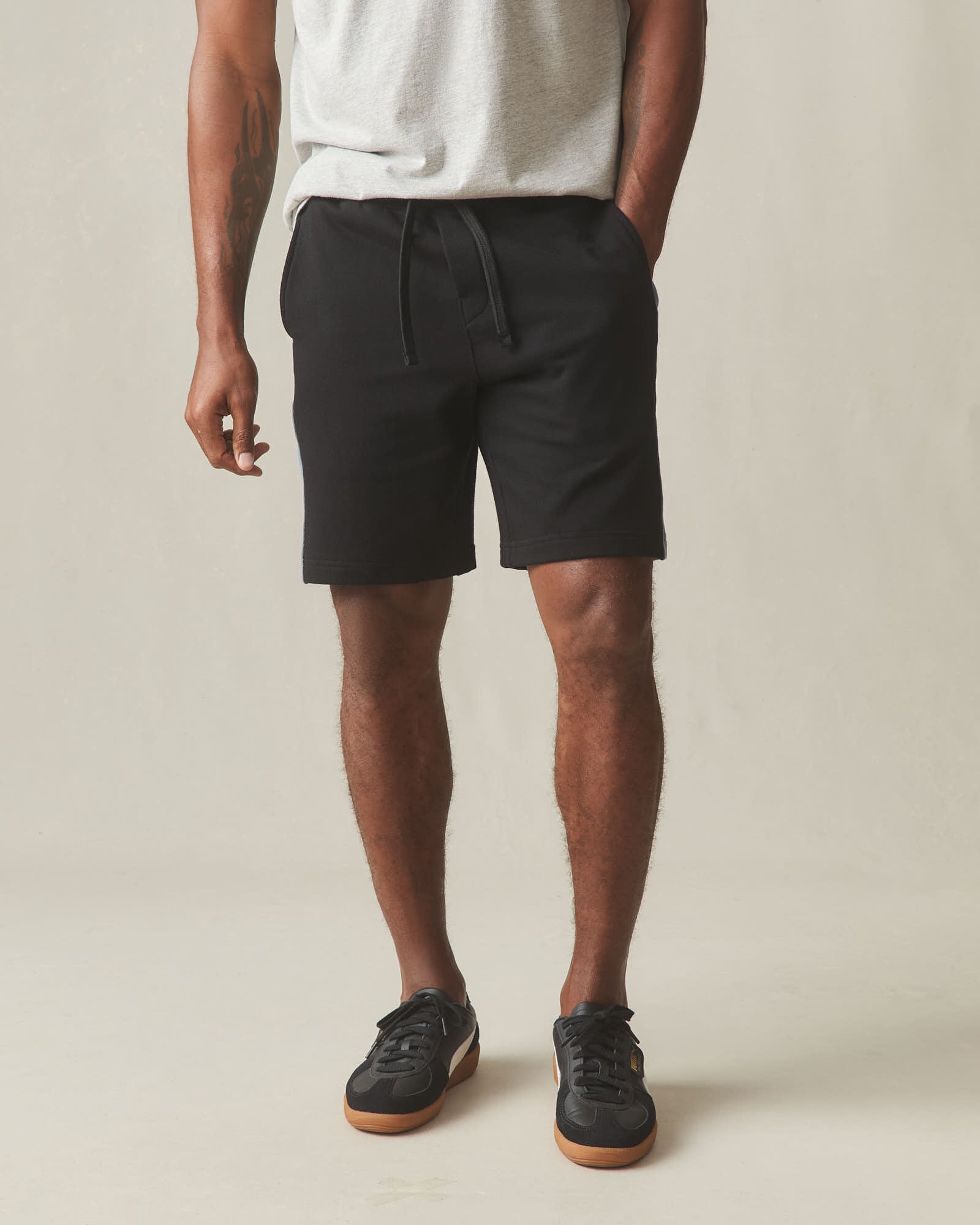 Men's Colorblock Sweatshort - Black Stormy Weather