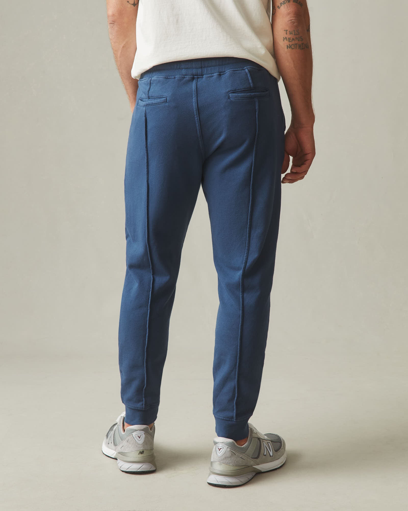 Men's Pintuck French Terry Jogger - Marine Navy