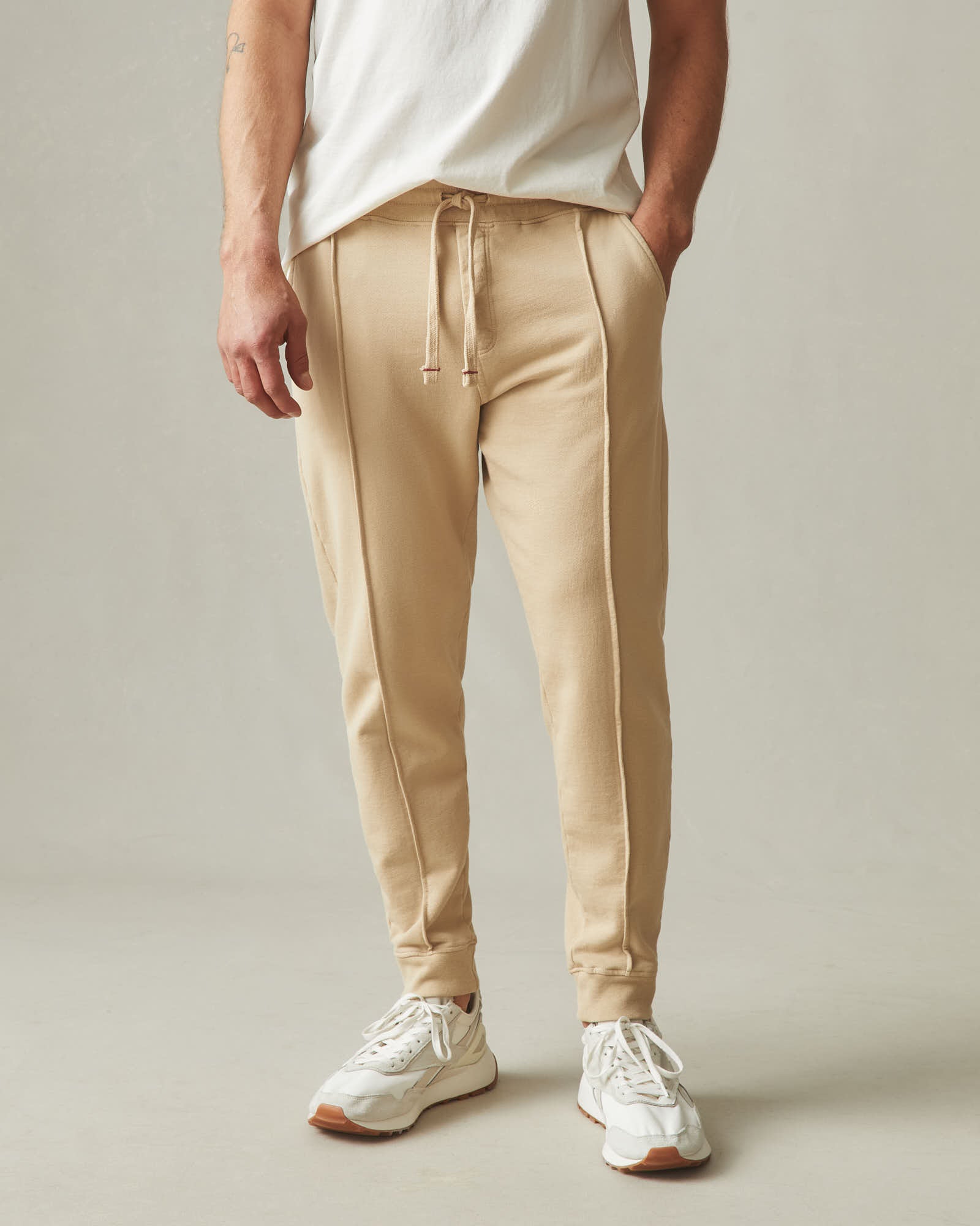 Men's Pintuck French Terry Jogger - Safari