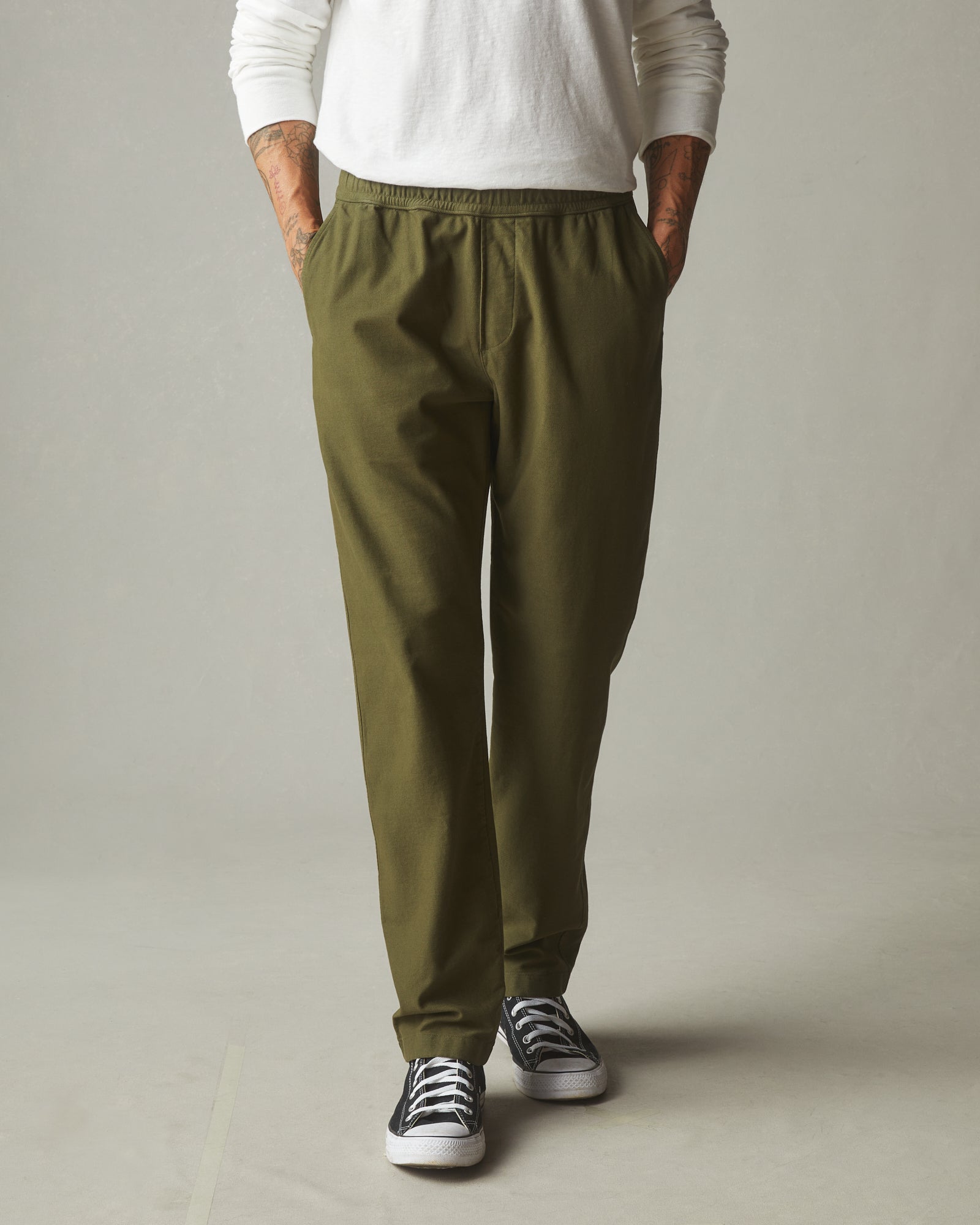 Brushed Twill Pant - Moss