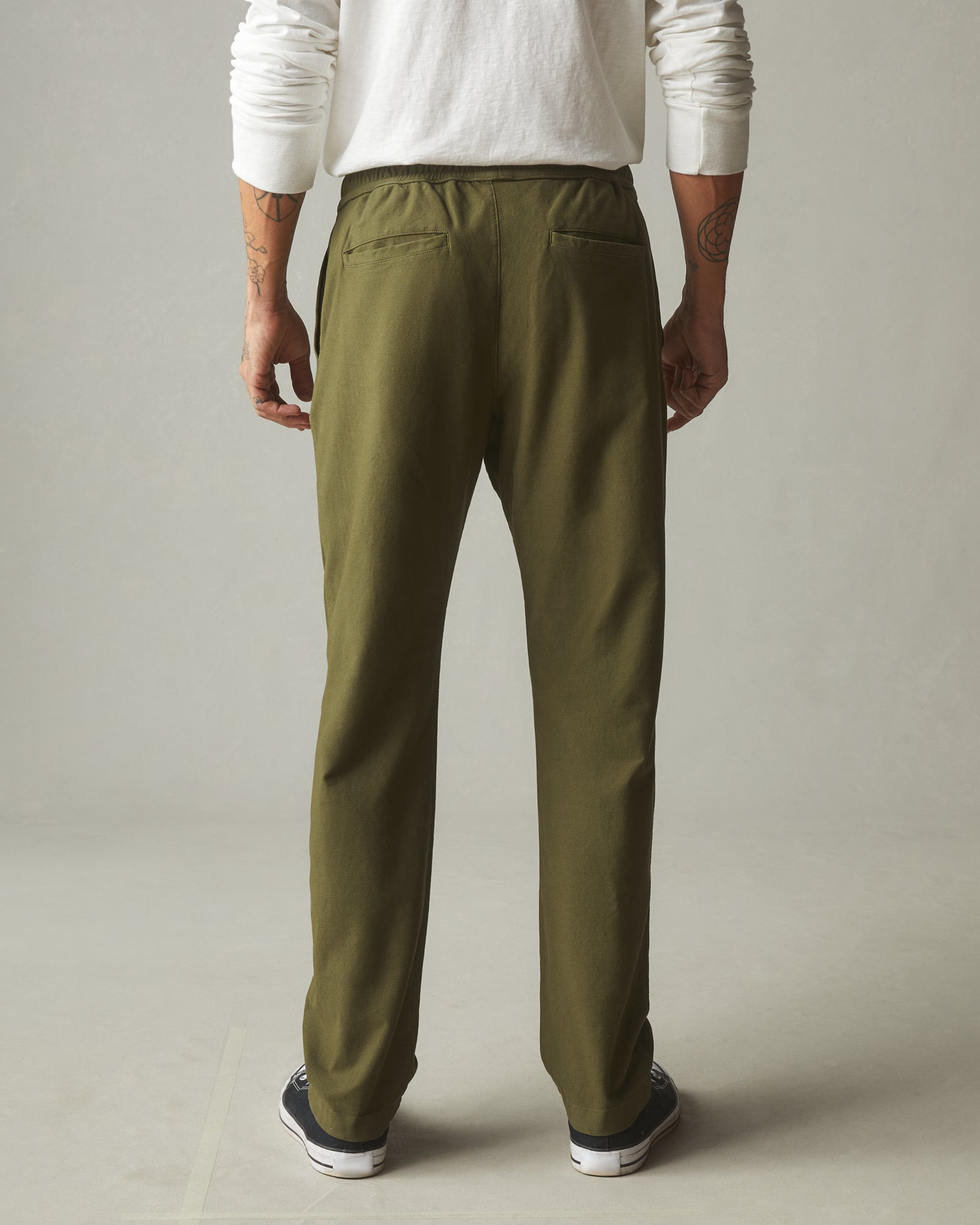 Brushed Twill Pant - Moss