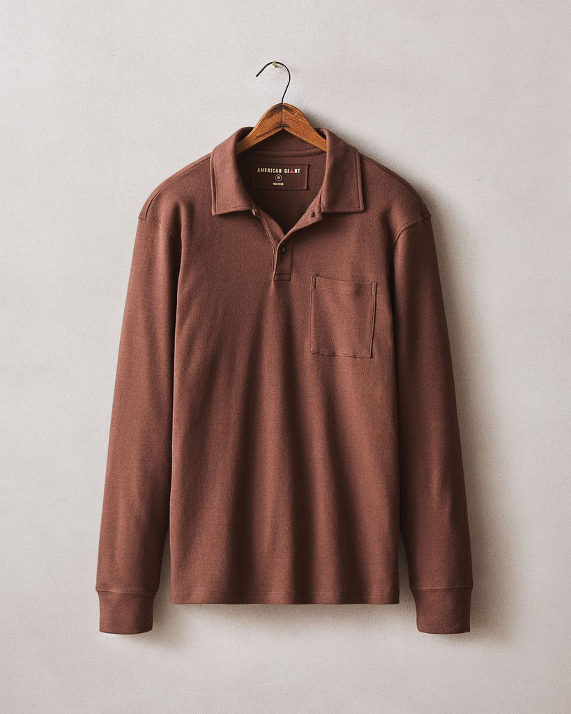 Men’s Brushed Long Sleeve Polo from American Giant - $118