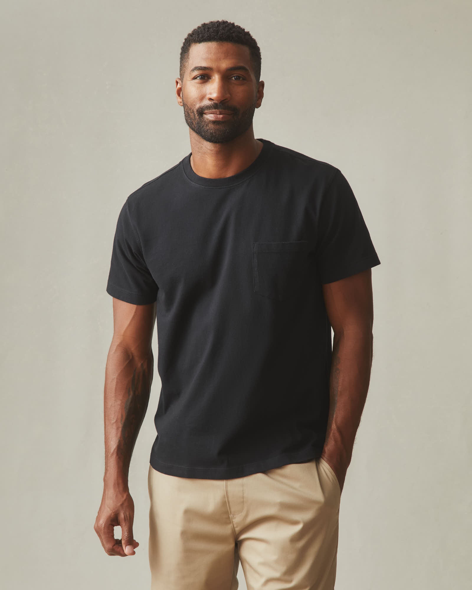 AMERI SEAM POCKET BIG TEE ブラック Ameri（アメリ）の「SEAM POCKET BIG TEE（Tシャツ/カットソー