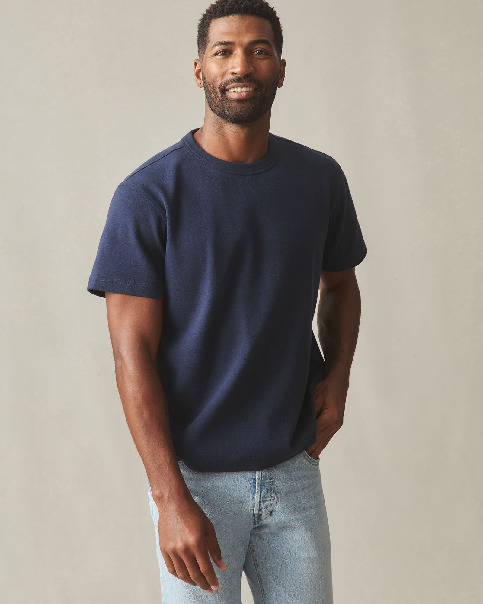 Deuxieme Classe RIB Tシャツ ネイビー Deuxieme Classe(ドゥーズィエムクラス)の「RIB Tシャツ（Deuxieme