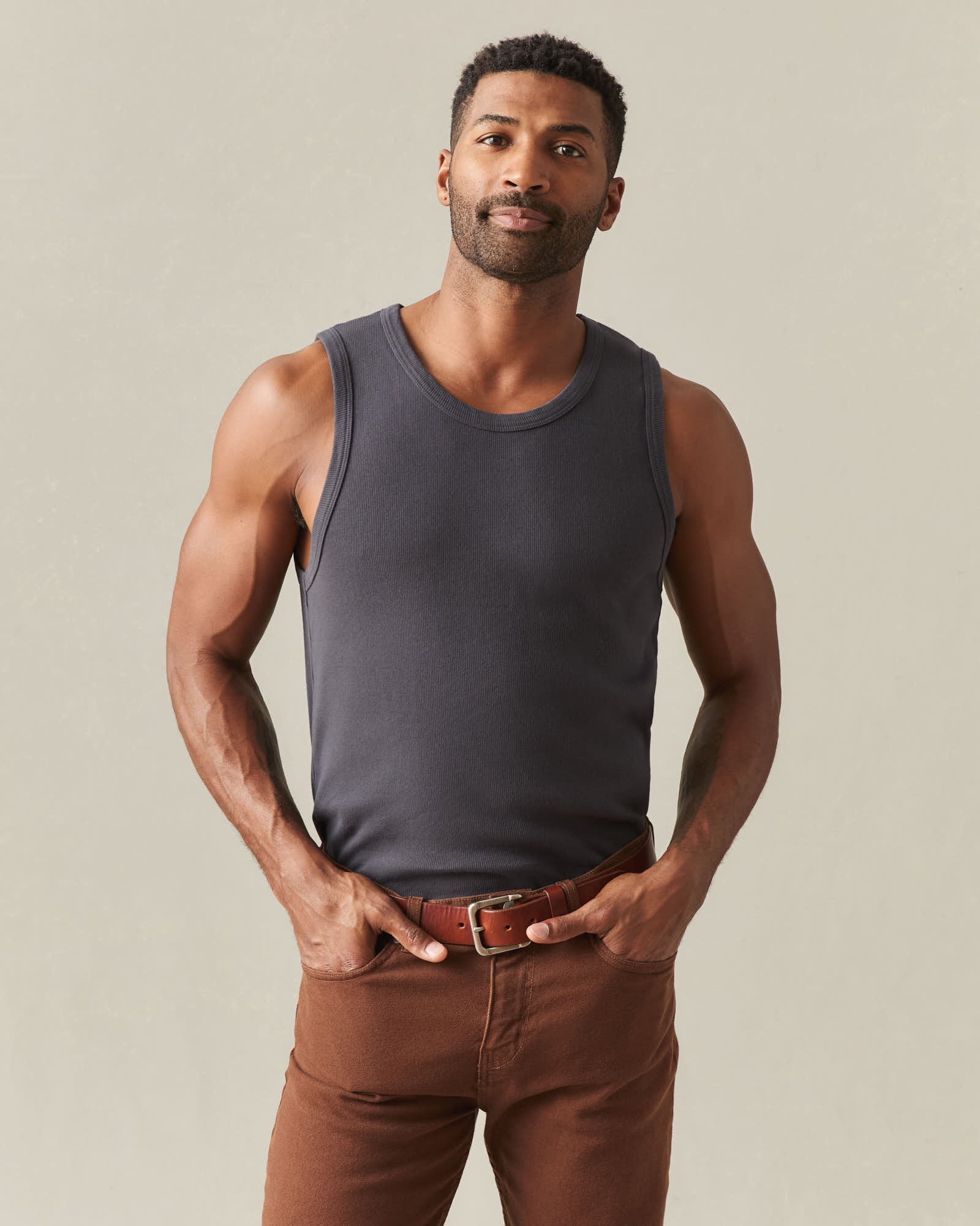 Men's Rib Tank - Metropolitan Grey