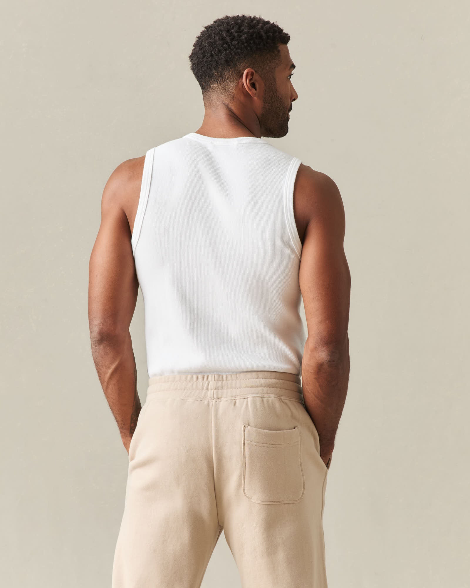 Men's Rib Tank - White