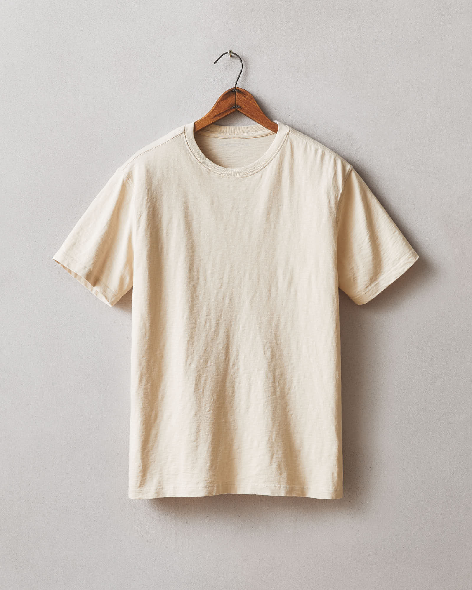 Men's Premium Slub Crew Tee - Almond Peach