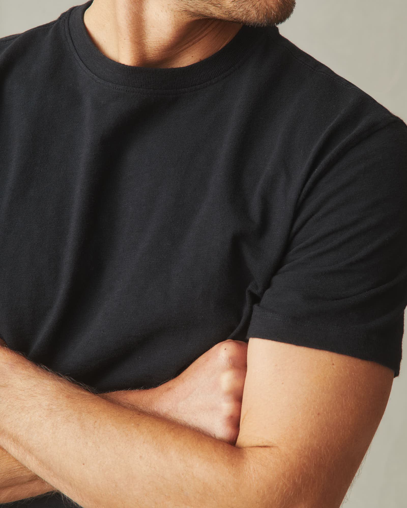 Men's Premium Slub Crew Tee - Black