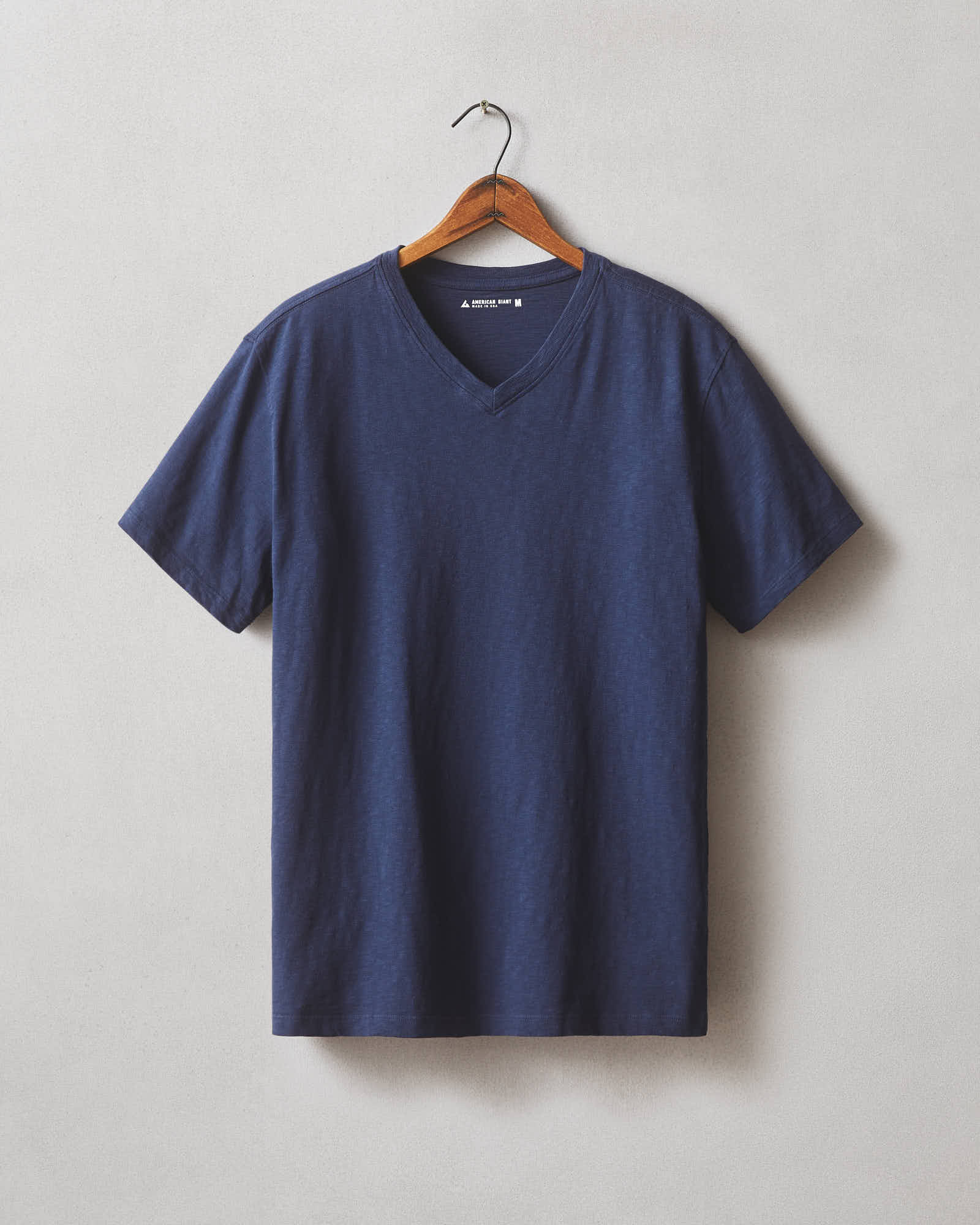 men's v neck dress t shirts Men's 100% Merino V-Neck Short Sleeve Small / Dress Blue