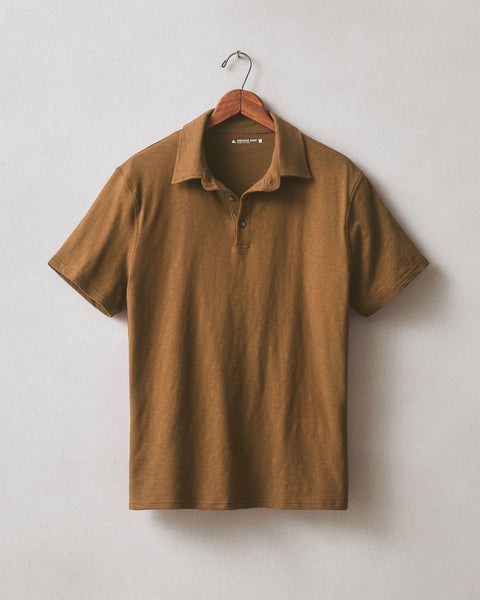 Men's Premium Slub Polo - Tapenade