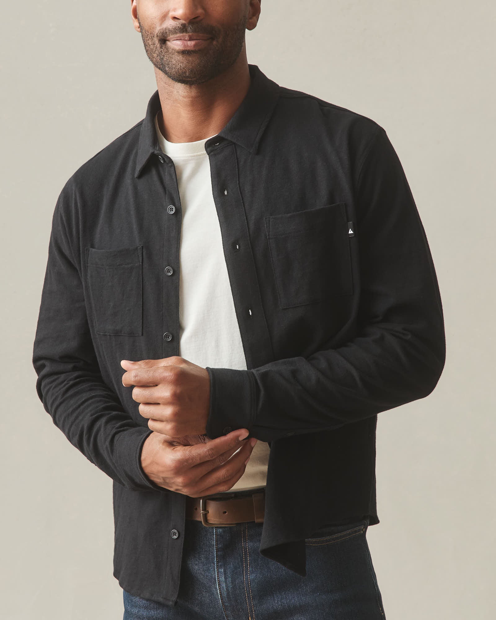 mens black dress shirt Men's Premium Slub Button Up Long Sleeve
