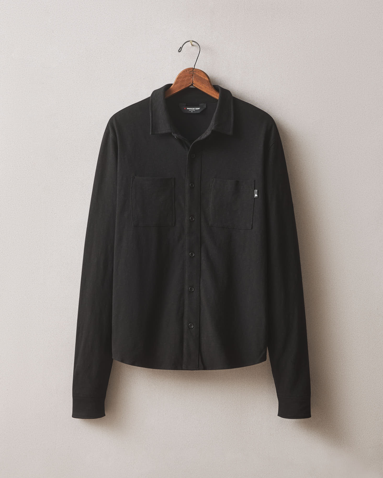 Men's Premium Slub Button Up Long Sleeve - Black XXL Men's Premium Slub Button Up Long Sleeve - Black XXL