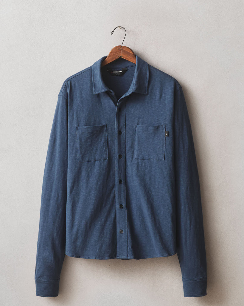 Men’s Premium Slub Button Up Long Sleeve