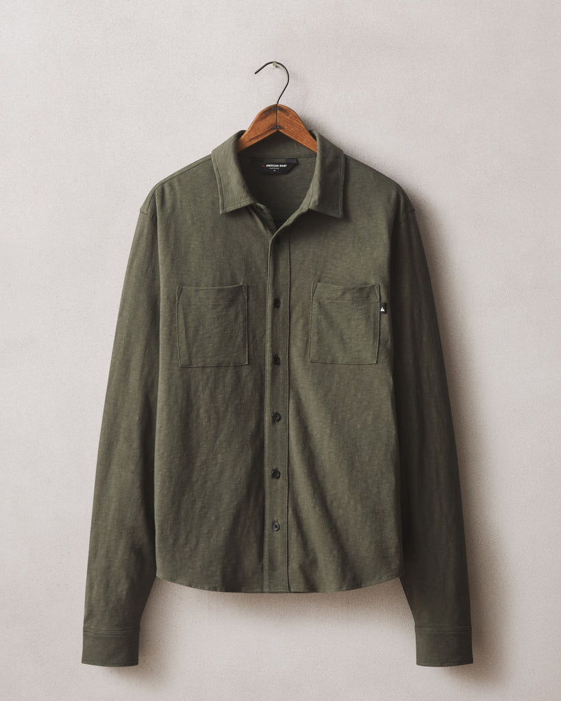 Men’s Premium Slub Button Up Long Sleeve