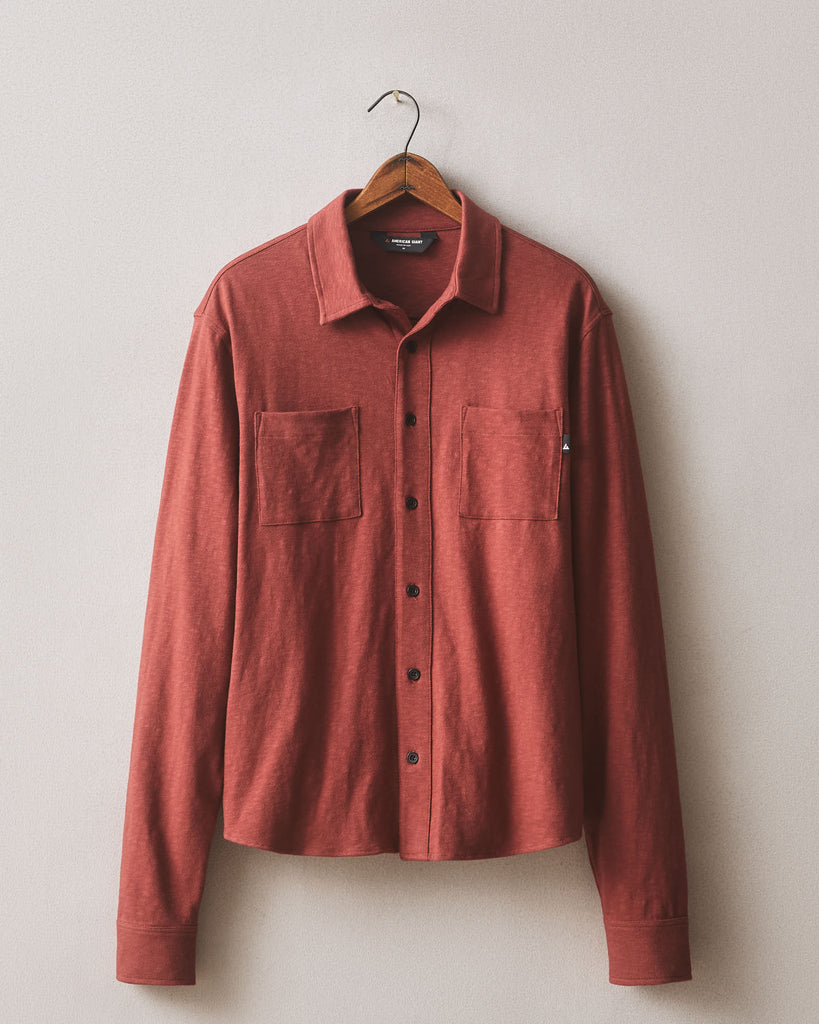 Men’s Premium Slub Button Up Long Sleeve