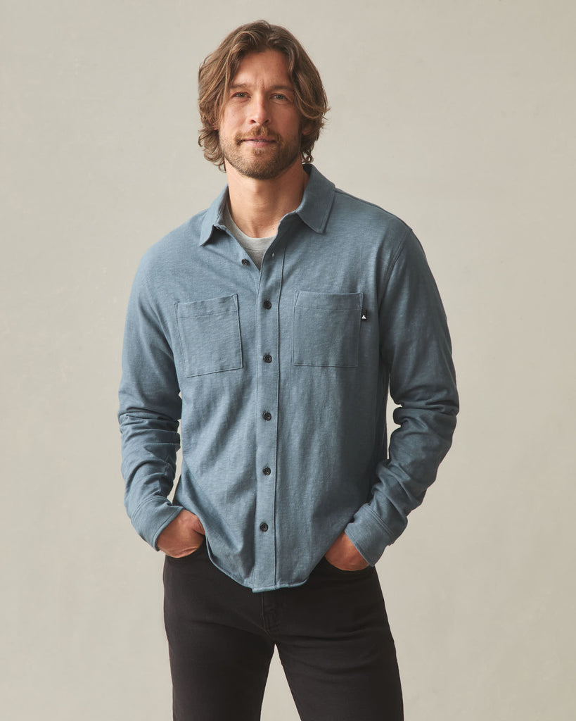 Men’s Premium Slub Button Up Long Sleeve