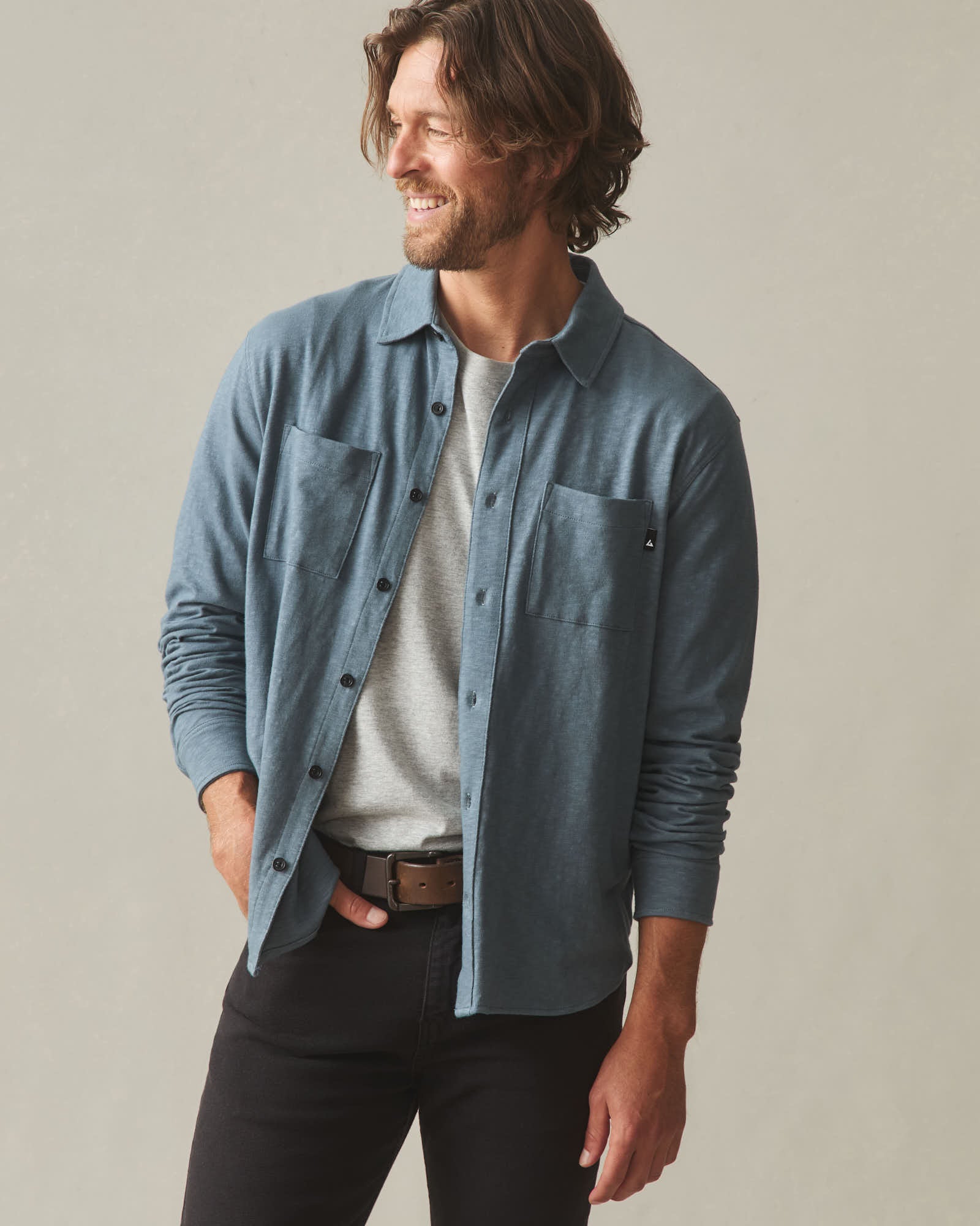 men's long sleeve summer dress shirts Men's Premium Slub Button Up Long Sleeve