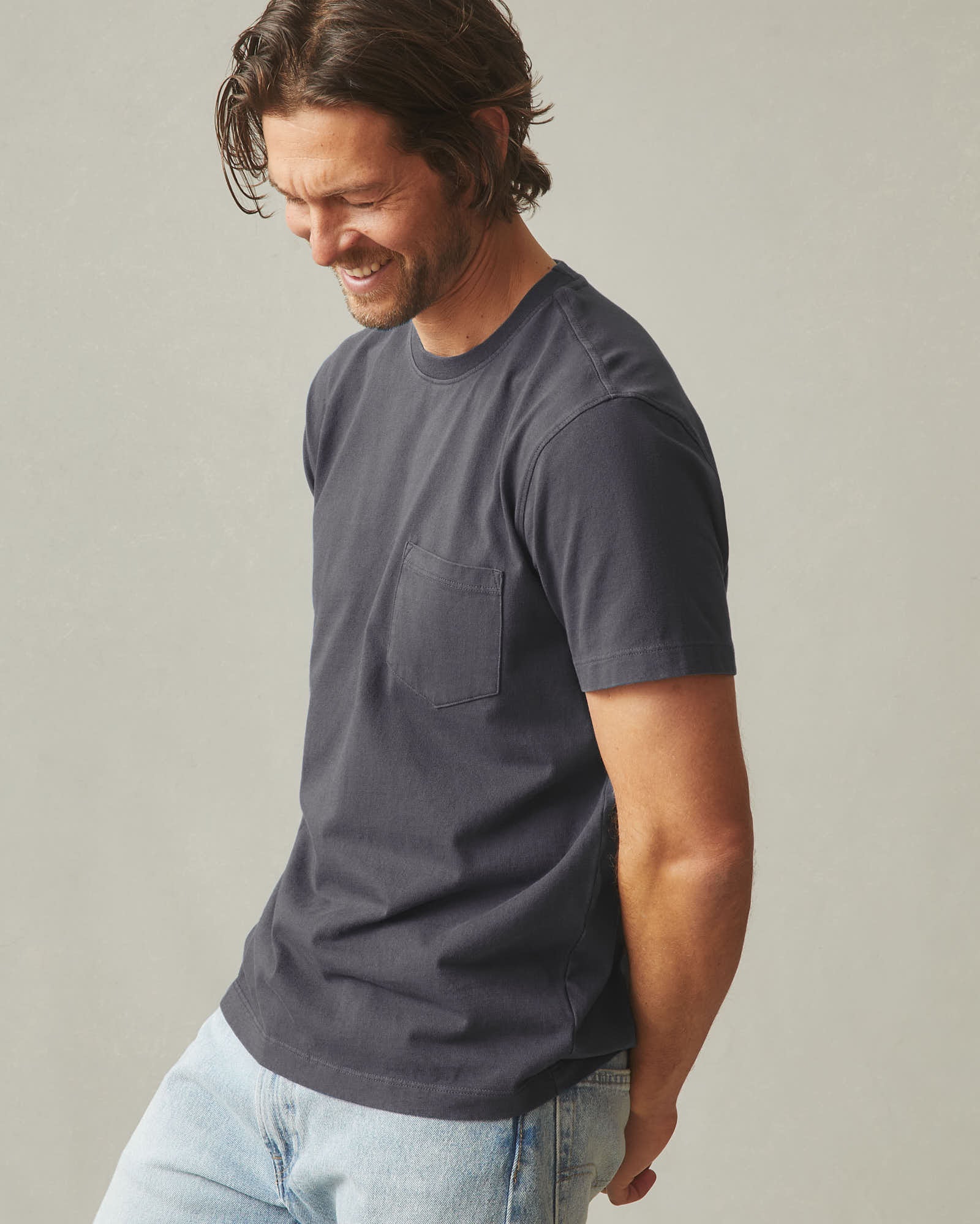 Men's Pocket Tee - Dark Charcoal