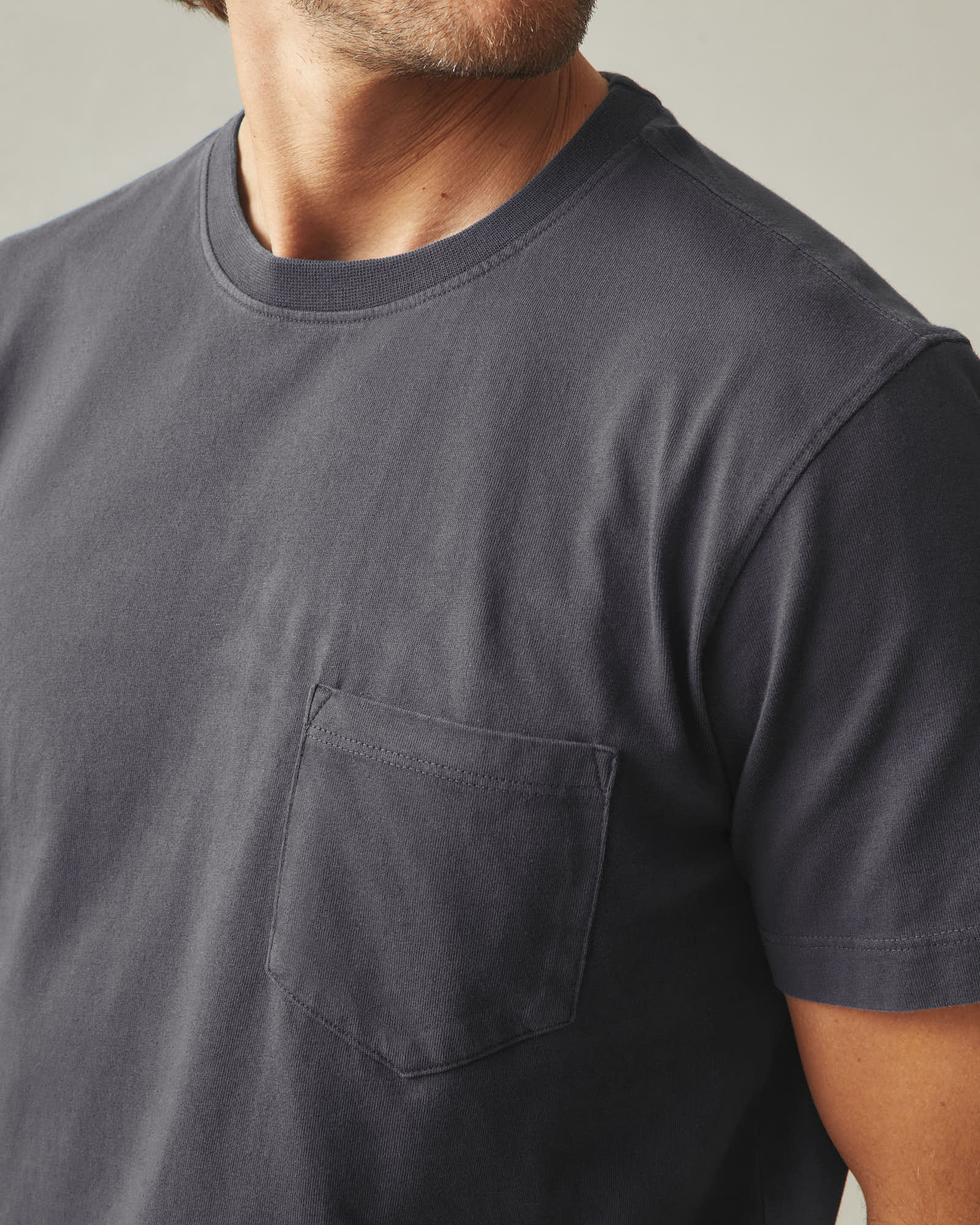 Men's Pocket Tee - Dark Charcoal