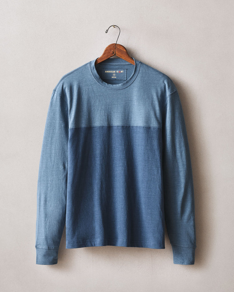 Men’s Hemp Colorblock Long Sleeve Tee