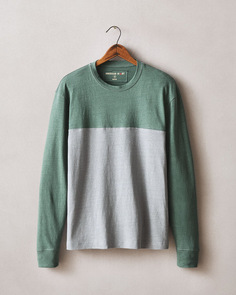 Men’s Hemp Colorblock Long Sleeve Tee
