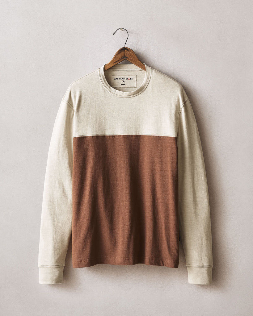 Men’s Hemp Colorblock Long Sleeve Tee