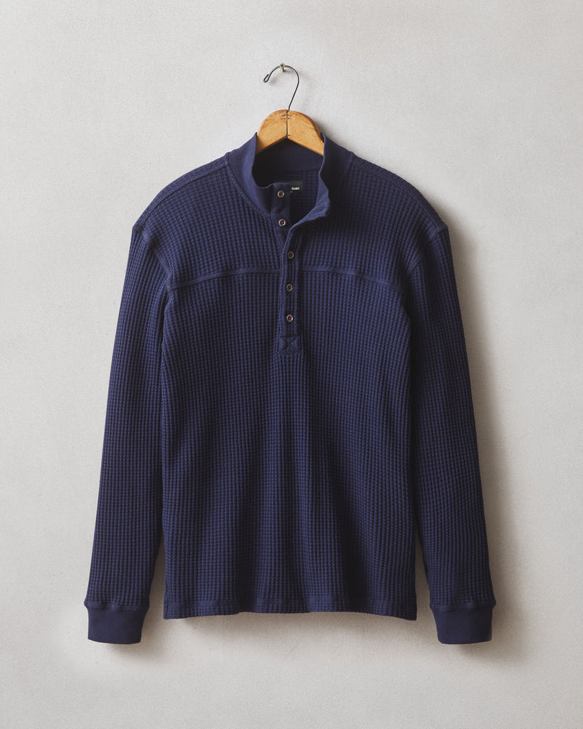 Men’s Waffle Yoke Henley Tee