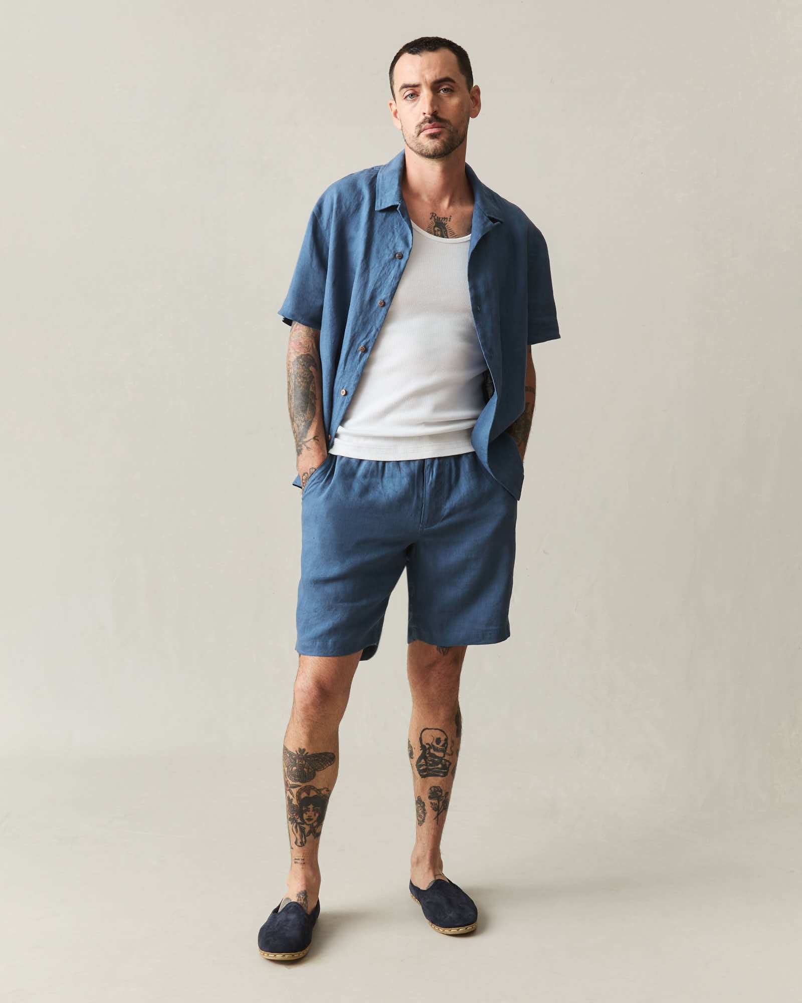 mens linen dress shorts LUPINE men's linen shorts