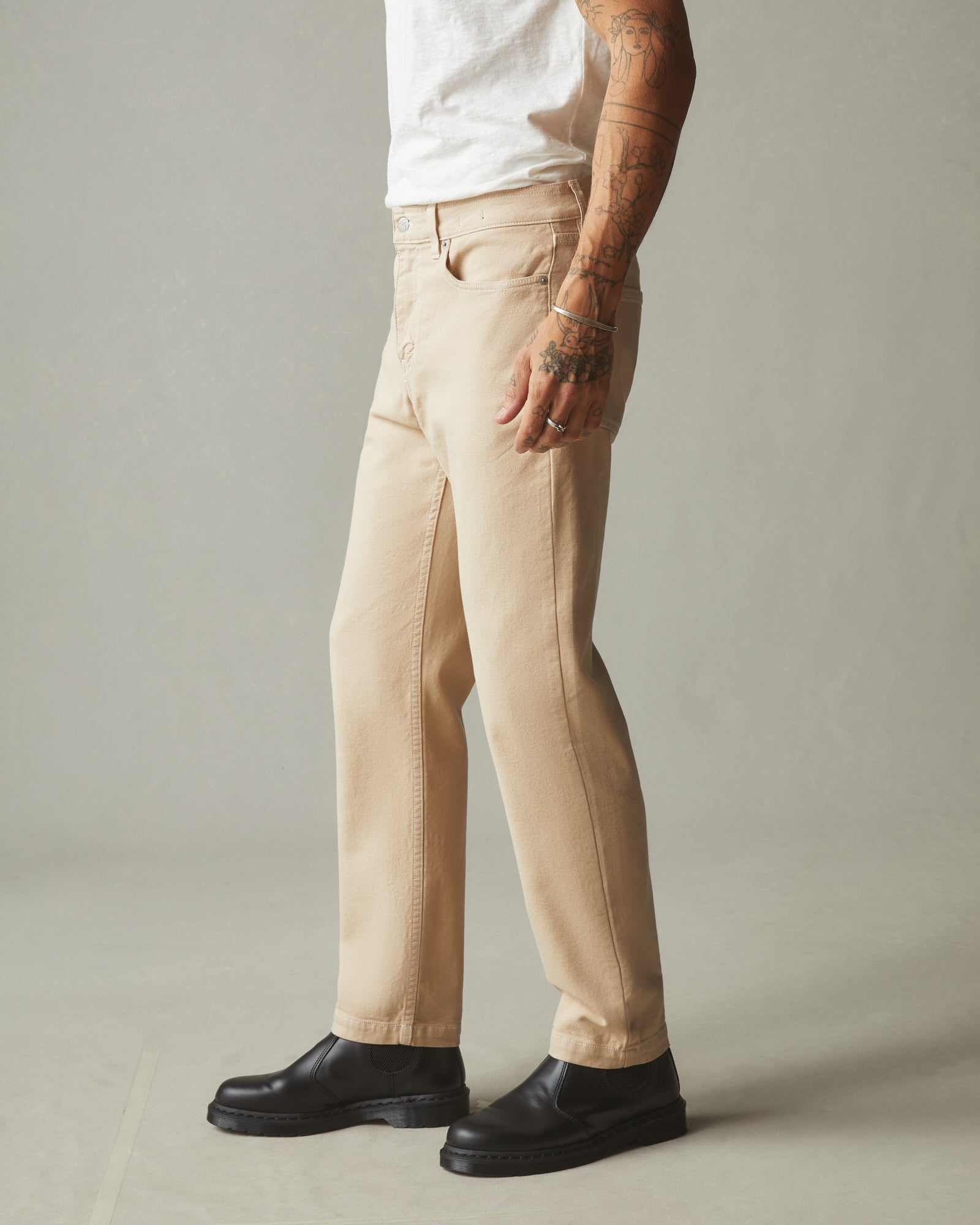 Roughneck Pant Straight Contrast Stitch - Toasted Sesame