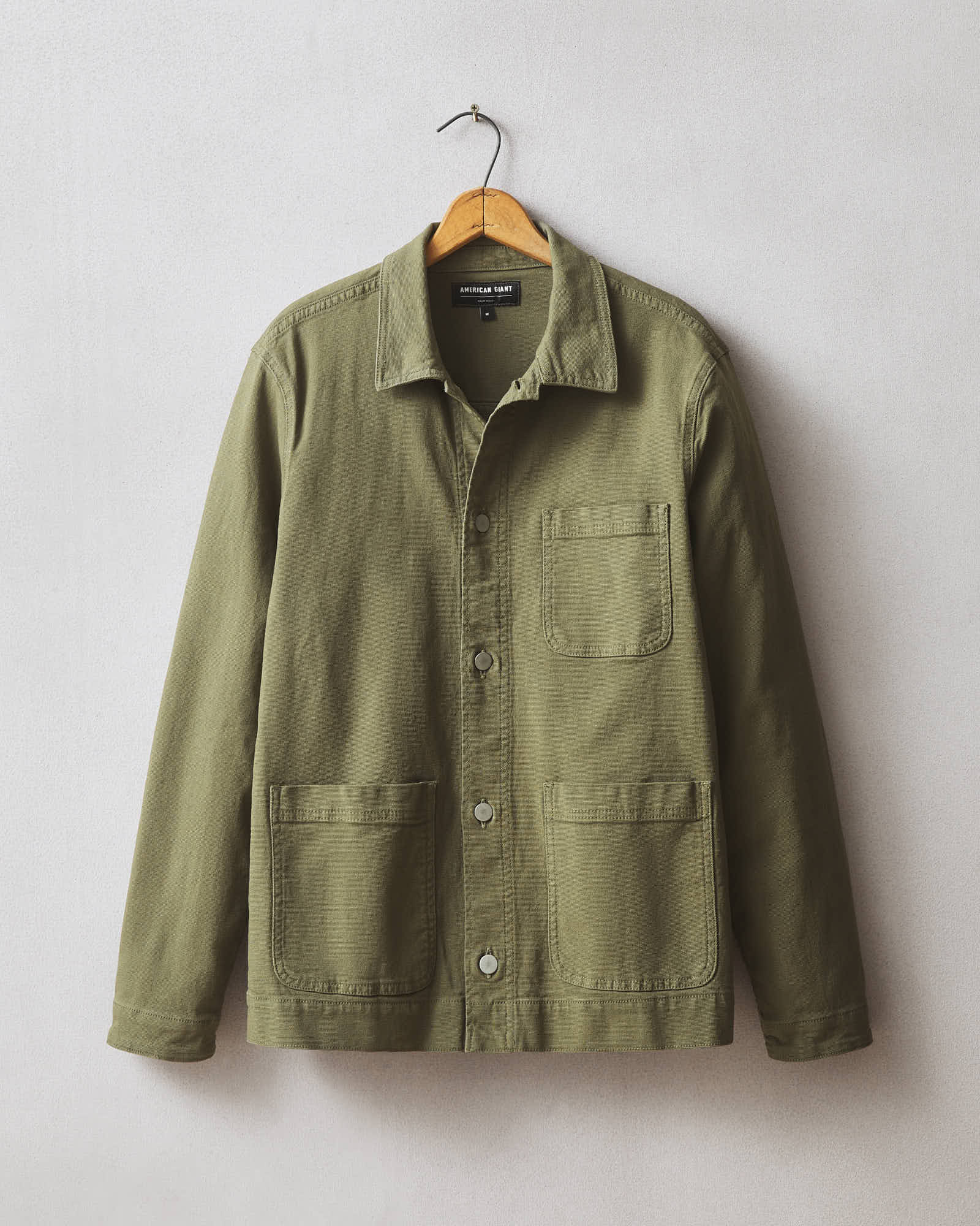 Men s Roughneck Chore Jacket Artichoke by American Giant Made in The USA Size M