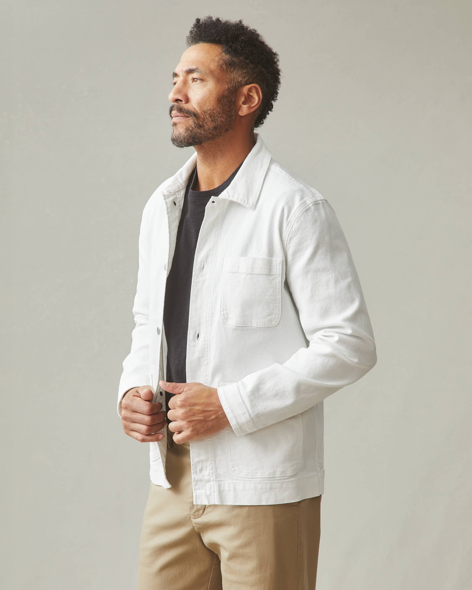 Unisex Roughneck Chore Jacket - Natural