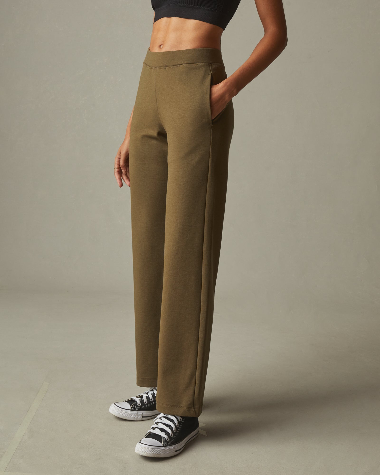 Ponte Straight Pant Beech - Main Image