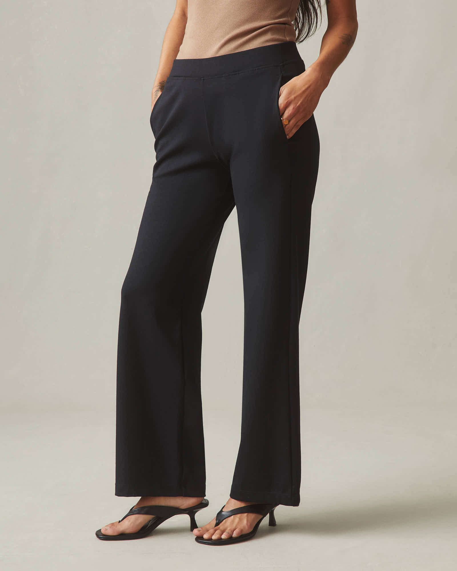 Ponte Straight Pant - Super Black Ponte Straight Pant - Super Black