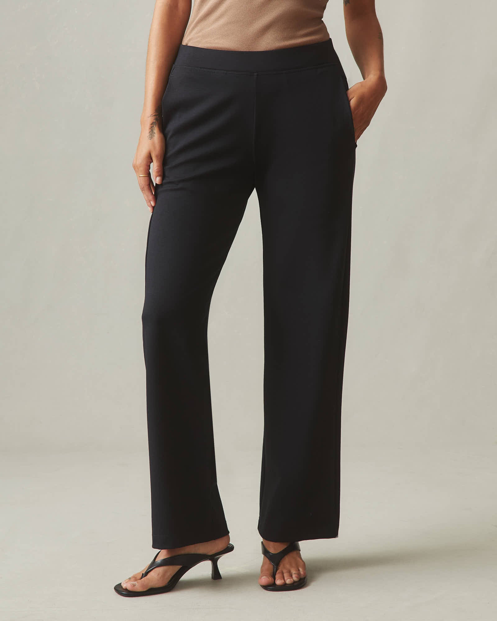 Ponte Straight Pant Super Black