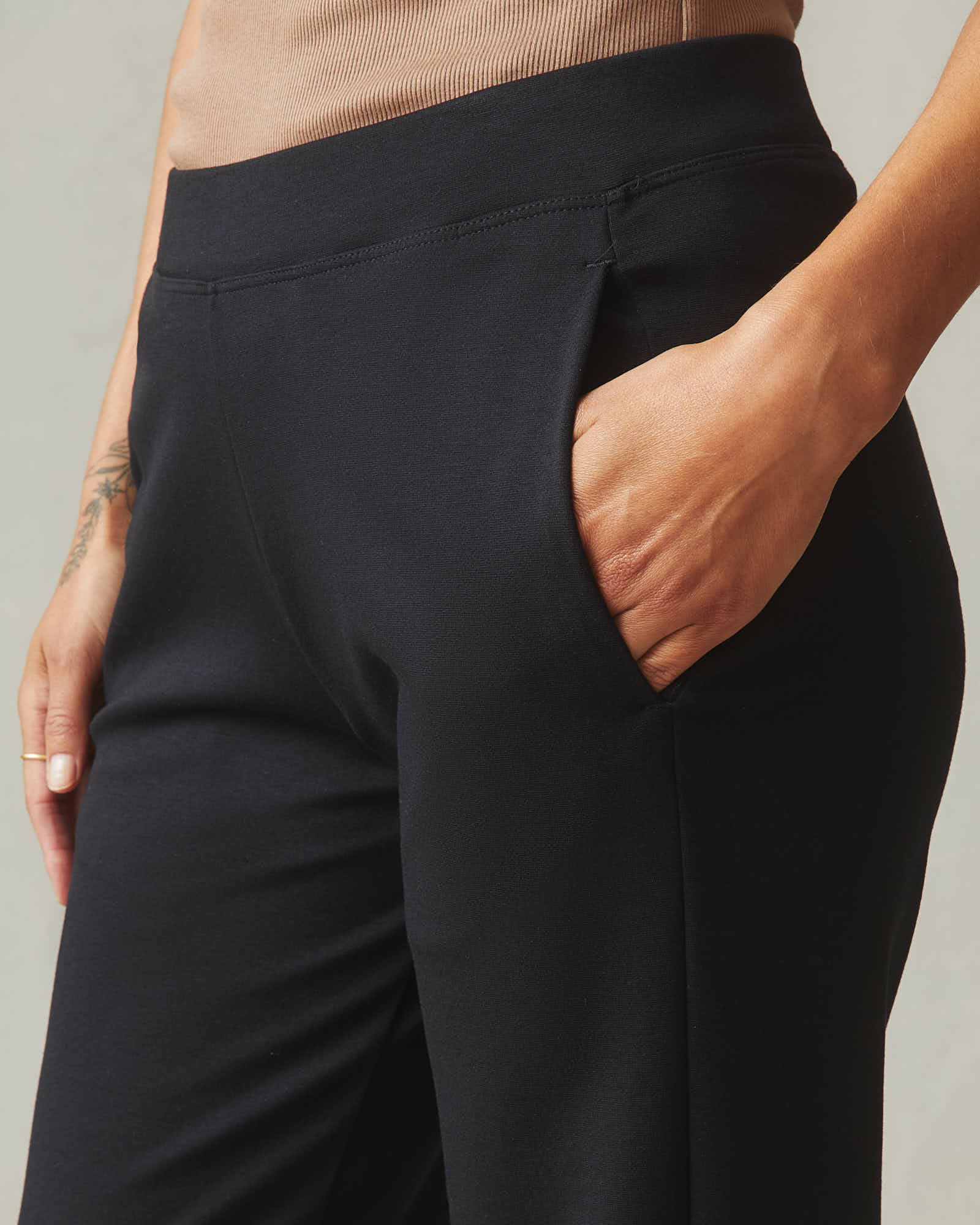 Ponte Straight Pant Super Black