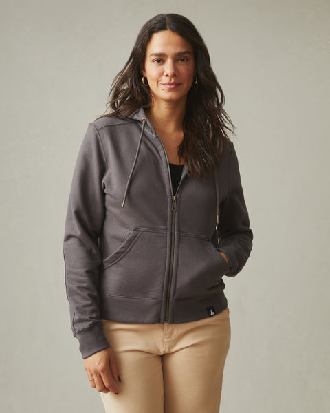 Women's Relaxed Classic Full Zip - Phantom Grey