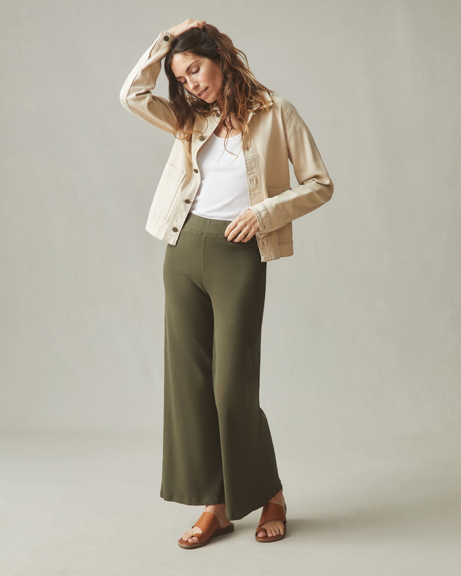 Women's Rib Pant - Olive