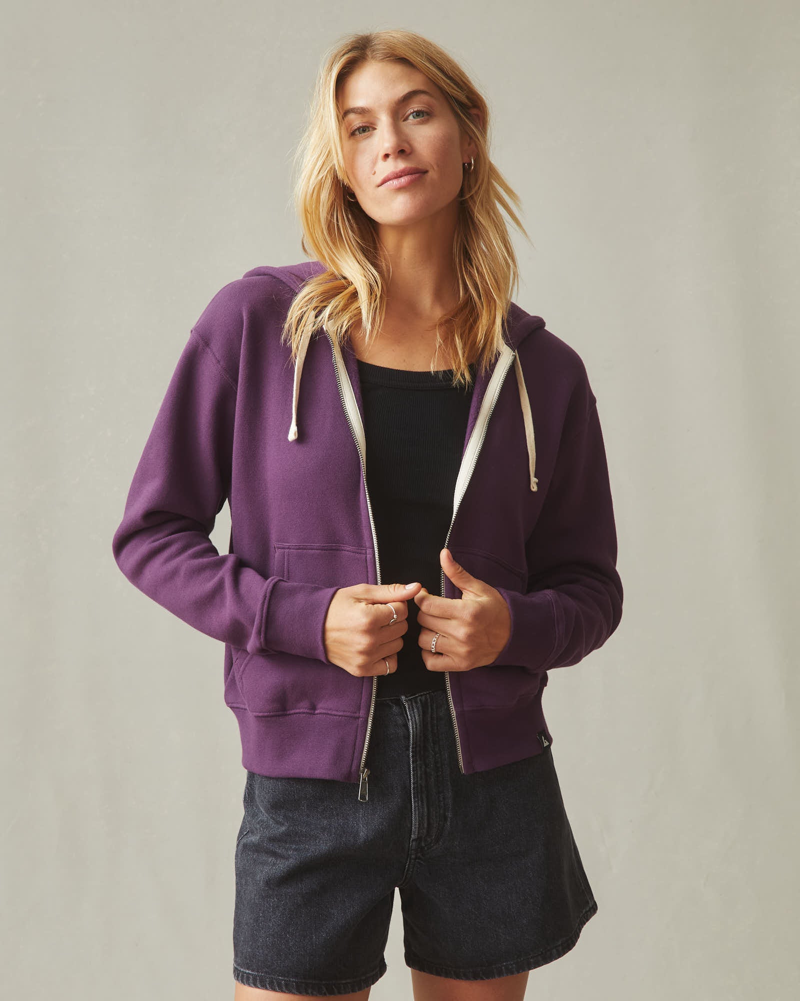 Women's Midweight Full Zip - Deep Purple
