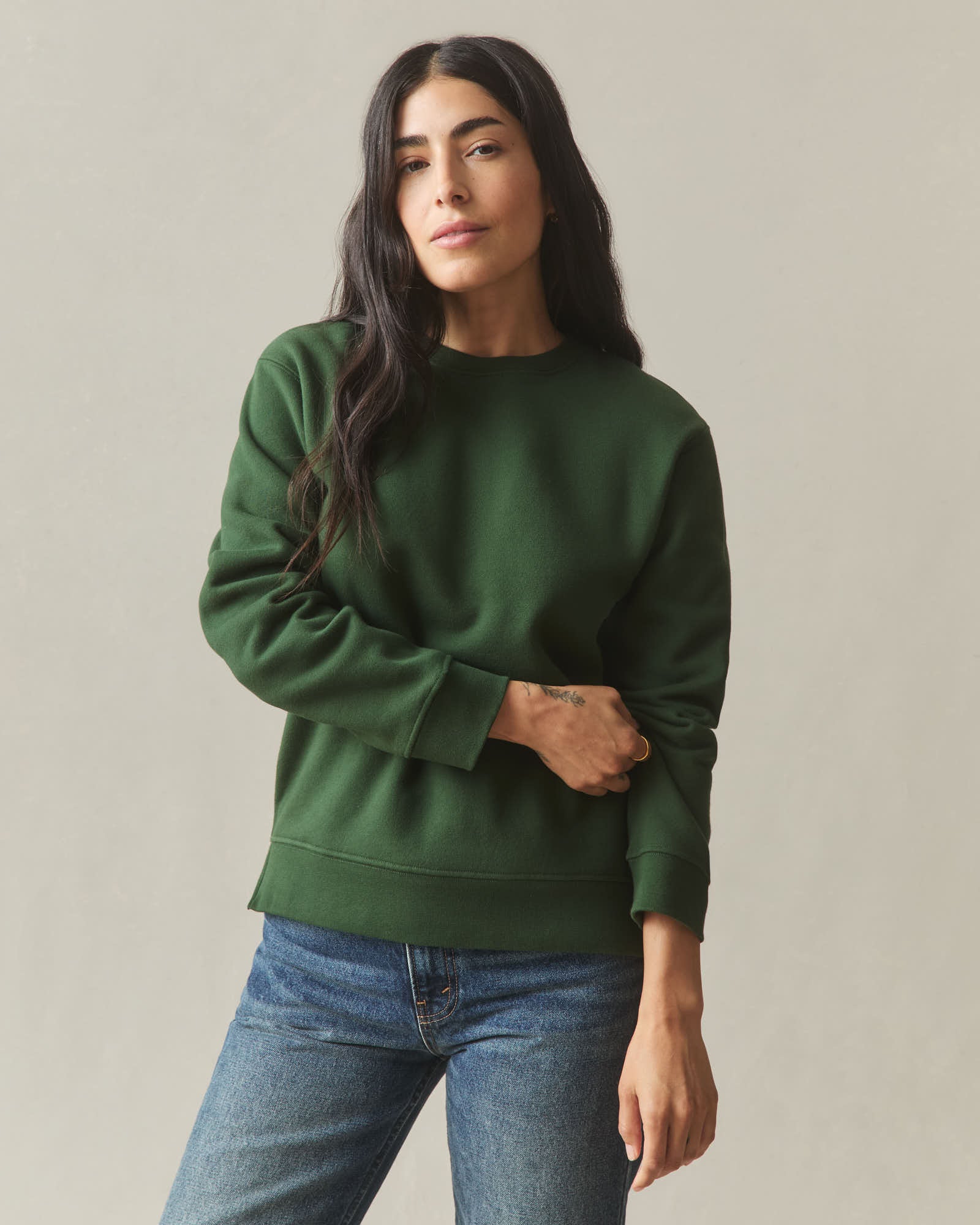 トップス everyone cotton crew neck sweatshirt M everyone cotton crew neck sweatshirt (NAVY) | everyone