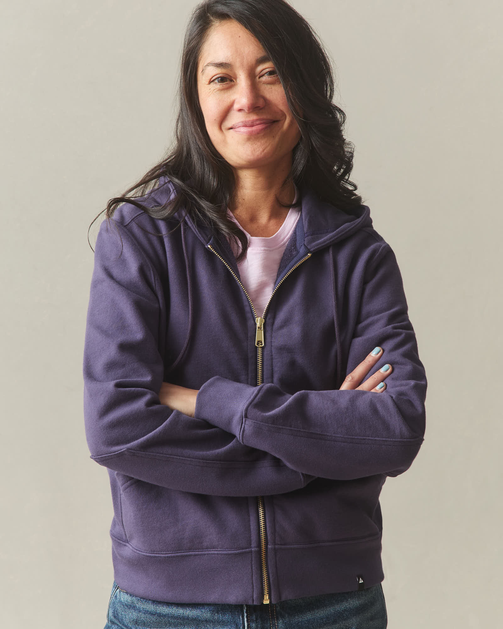 Women's Relaxed Classic Full Zip - Purple Velvet